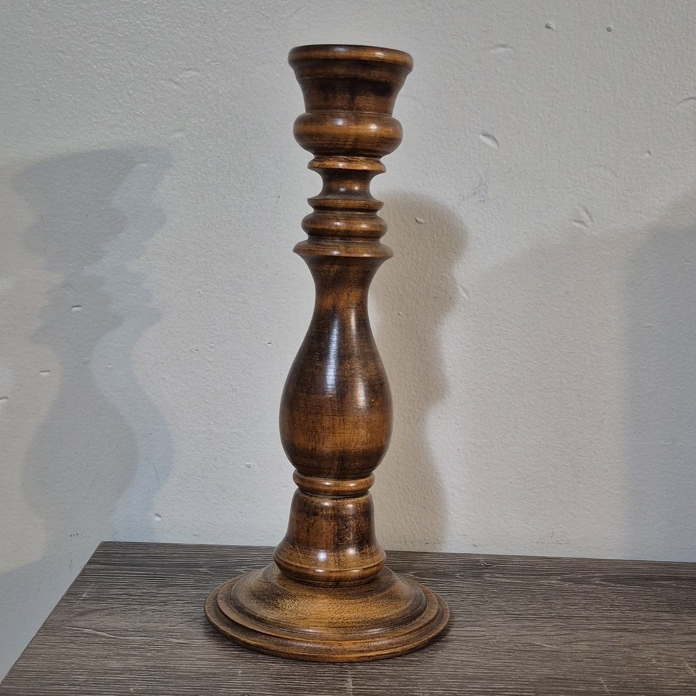 Sero Wood Traditional Brown Round Candle Holder Made in Japan